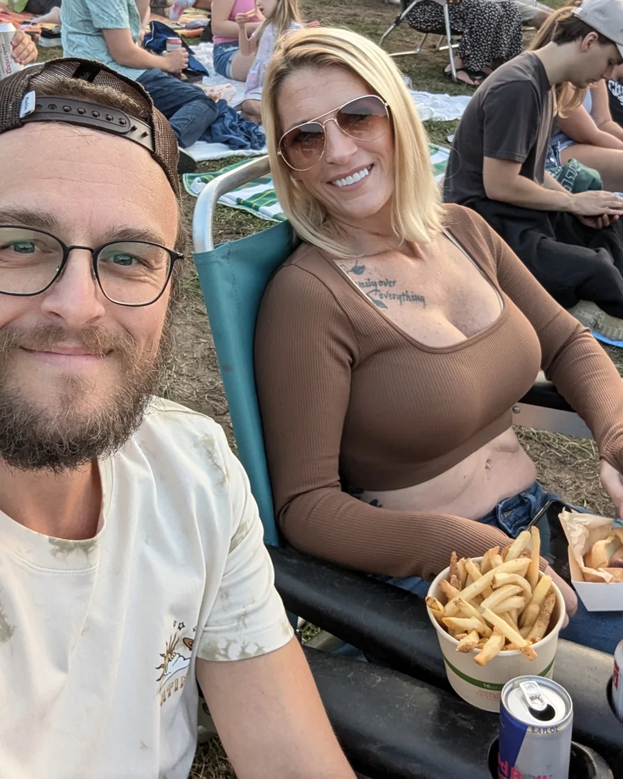 Amy at an outdoor event