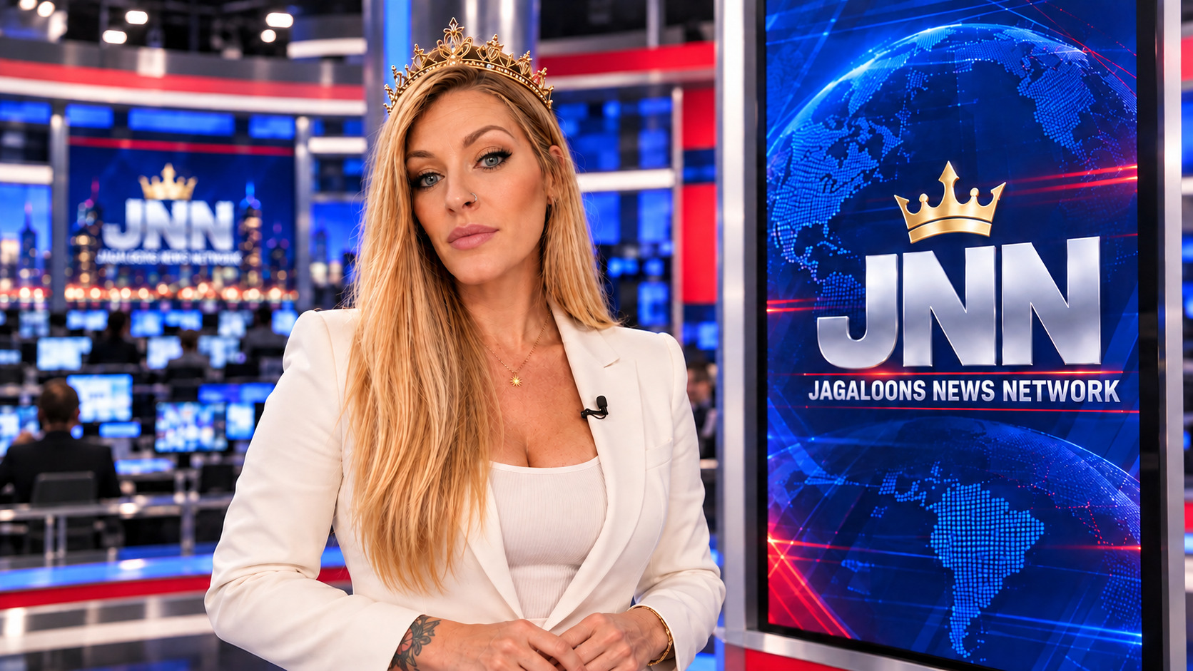 Amy Buttermaker in the JNN studio